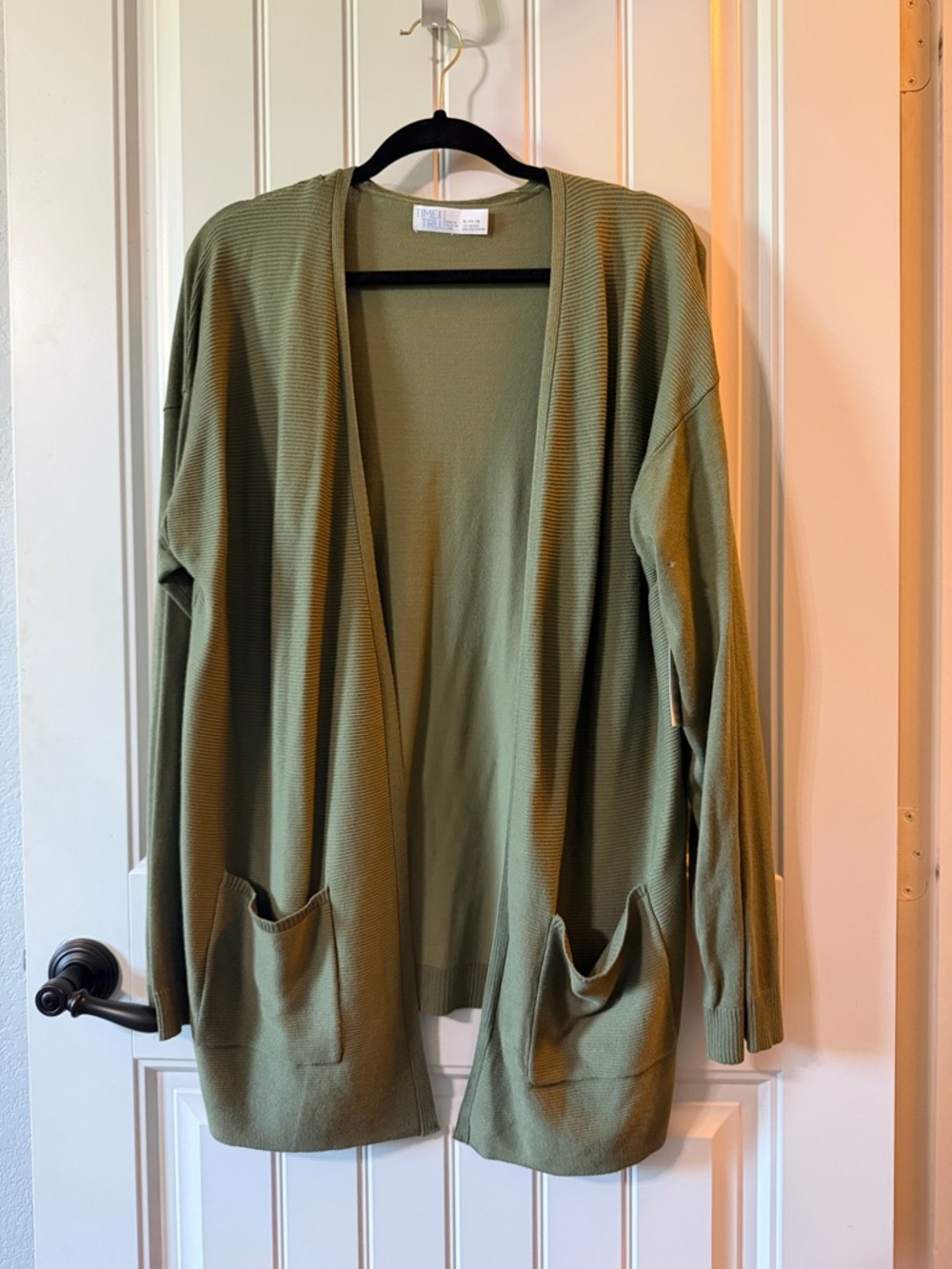 Olive Open-Front Women's Cardigan Sweater